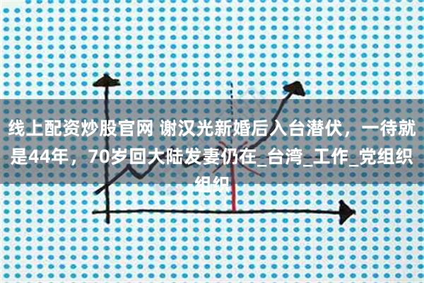 线上配资炒股官网 谢汉光新婚后入台潜伏，一待就是44年，70岁回大陆发妻仍在_台湾_工作_党组织